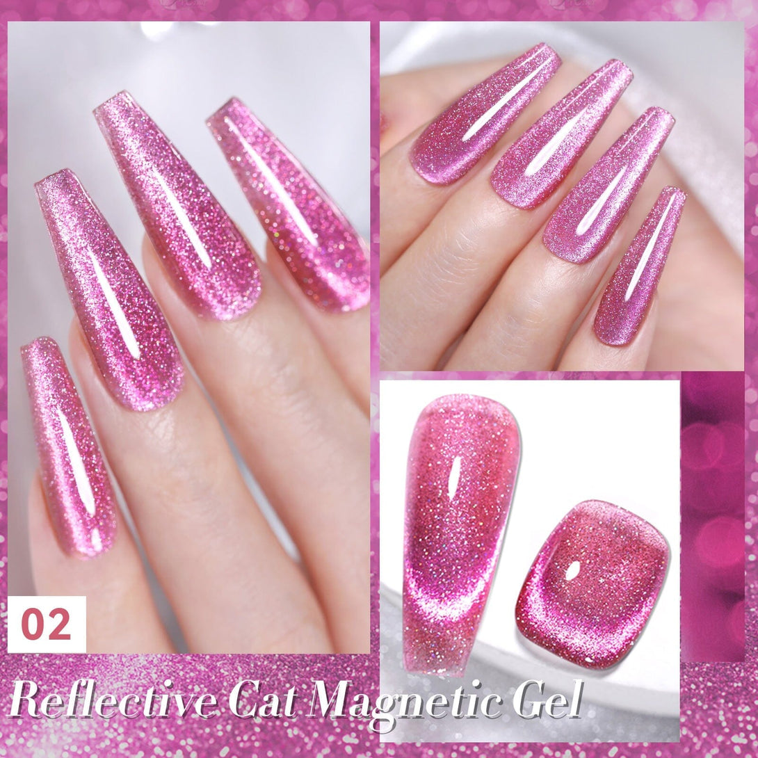 6 Colors Reflective Cat Magnetic Gel 7ml Gel Nail Polish BORN PRETTY 