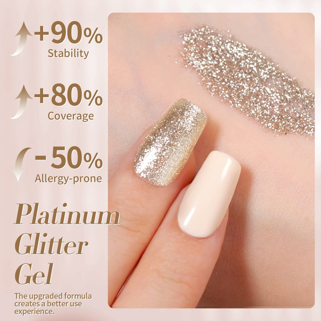 Platinum Glitter Gel Polish 15ml Gel Nail Polish BORN PRETTY 