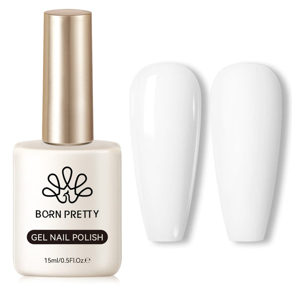 White Hema-Free Color Gel Polish #02 15ml Gel Nail Polish BORN PRETTY 