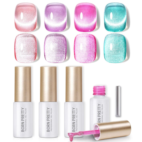 4 Colors Sea Fairy Cat Magnetic Gel 5ml Gel Nail Polish BORN PRETTY 