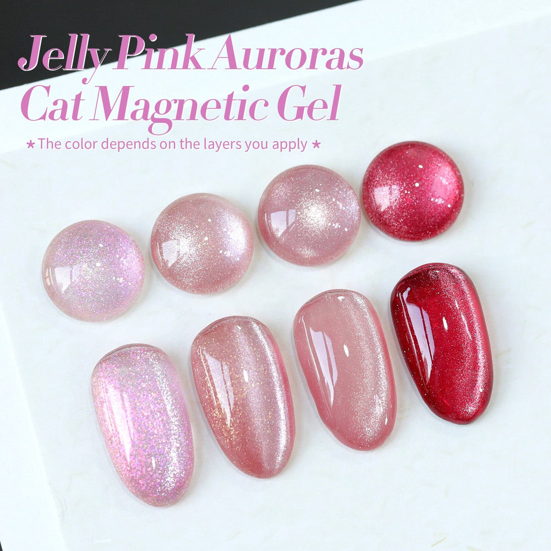 4 Colors Jelly Pink Auroras Cat Magnetic Gel 5ml Gel Nail Polish BORN PRETTY 