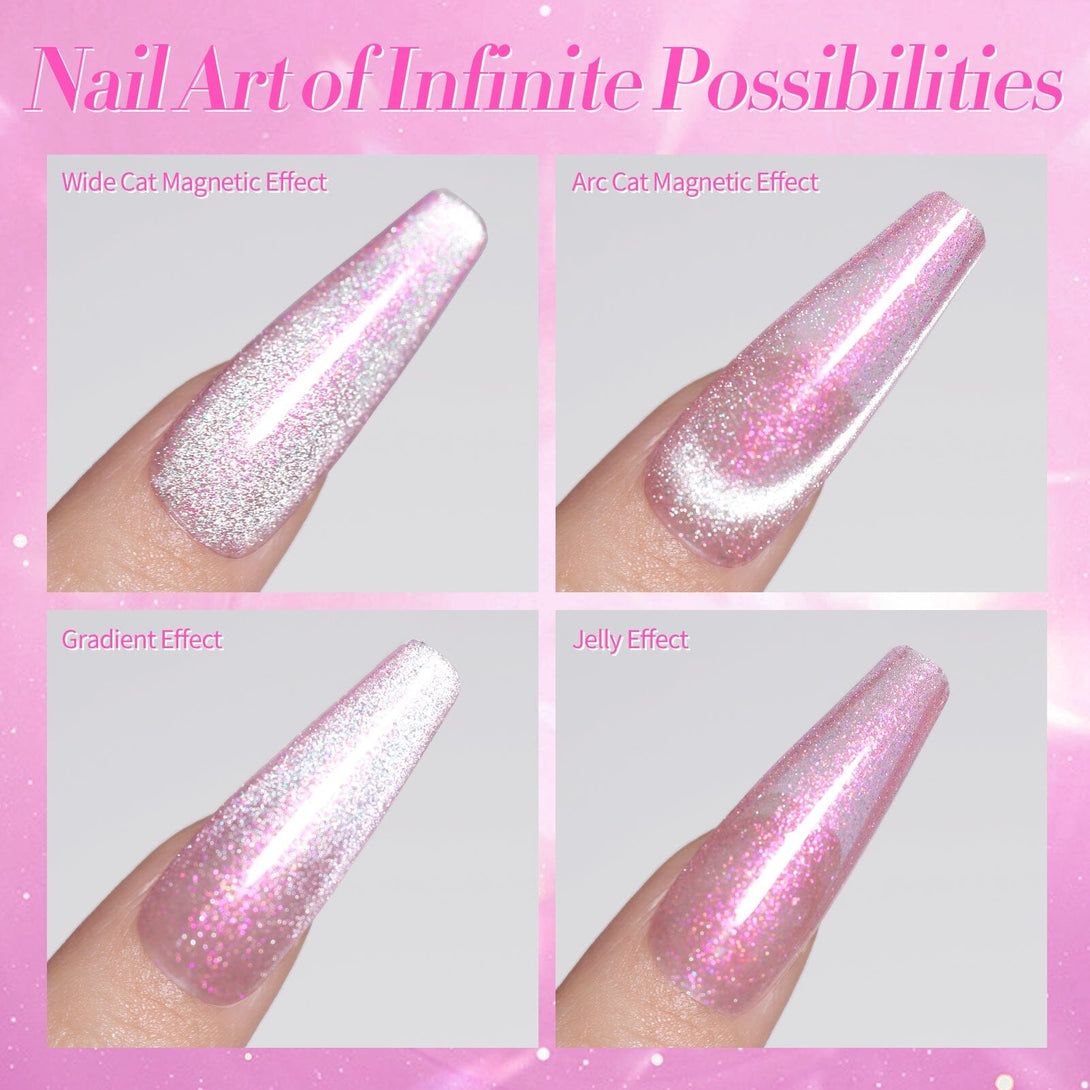 4 Colors Jelly Pink Auroras Cat Magnetic Gel 5ml Gel Nail Polish BORN PRETTY 