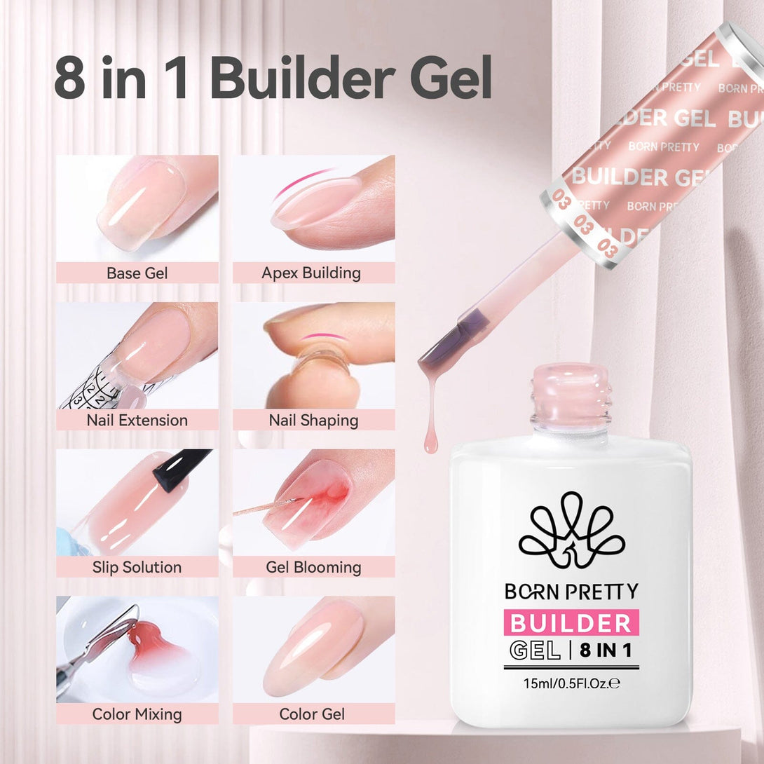 15ml 8 in 1 Builder-Gel BG03 Gel Nail Polish BORN PRETTY 