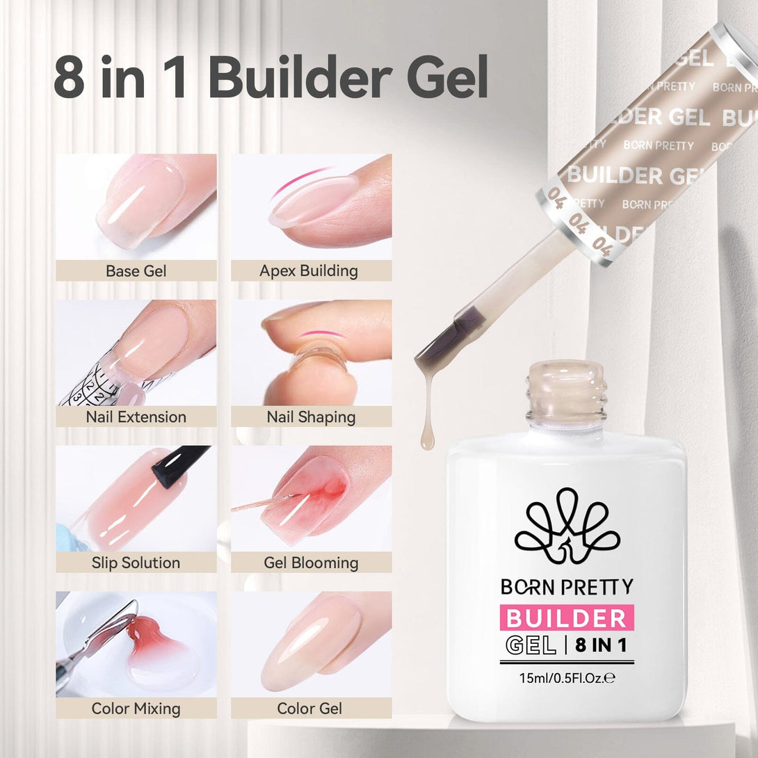 15ml 8 in 1 Builder-Gel BG04 Gel Nail Polish BORN PRETTY 