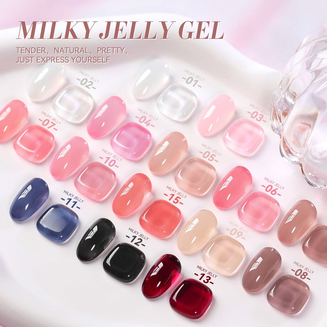 15ml Hema-Free Milky Jelly Gel #14 Gel Nail Polish BORN PRETTY 