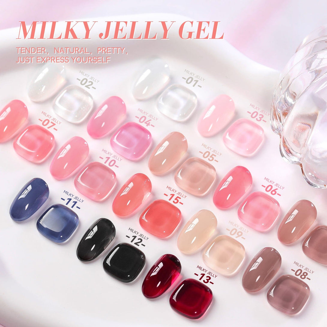 15ml Hema-Free Milky Jelly Gel #15 Gel Nail Polish BORN PRETTY 