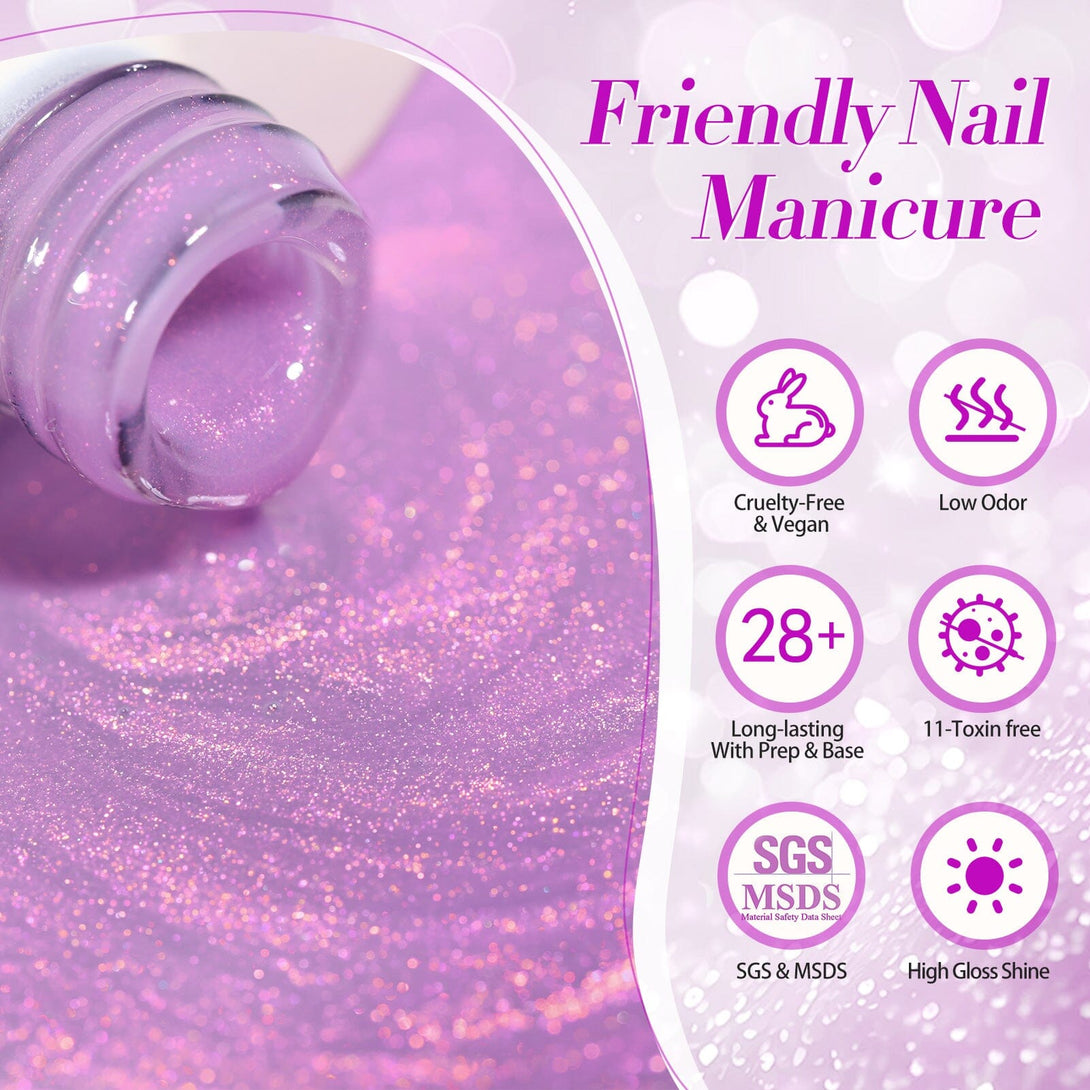 Hema-Free Glitter Jelly Gel #13 15ml Gel Nail Polish BORN PRETTY 