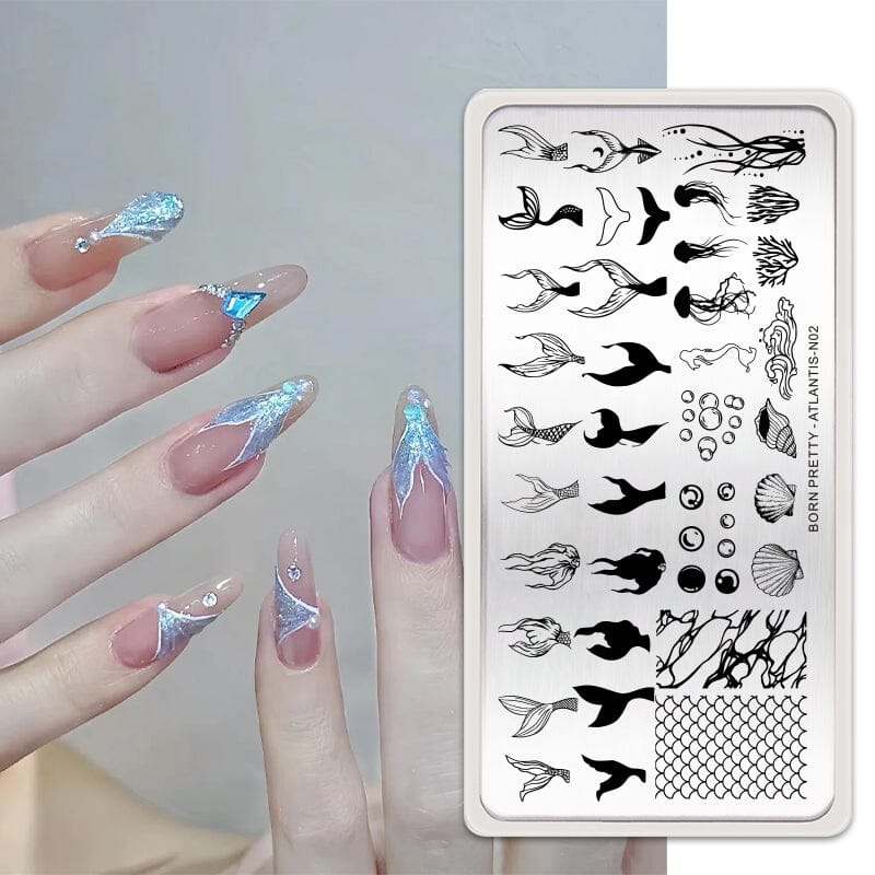 Nail Art Stamping Plates Stamping Nail BORN PRETTY ATLANTIS-N02 