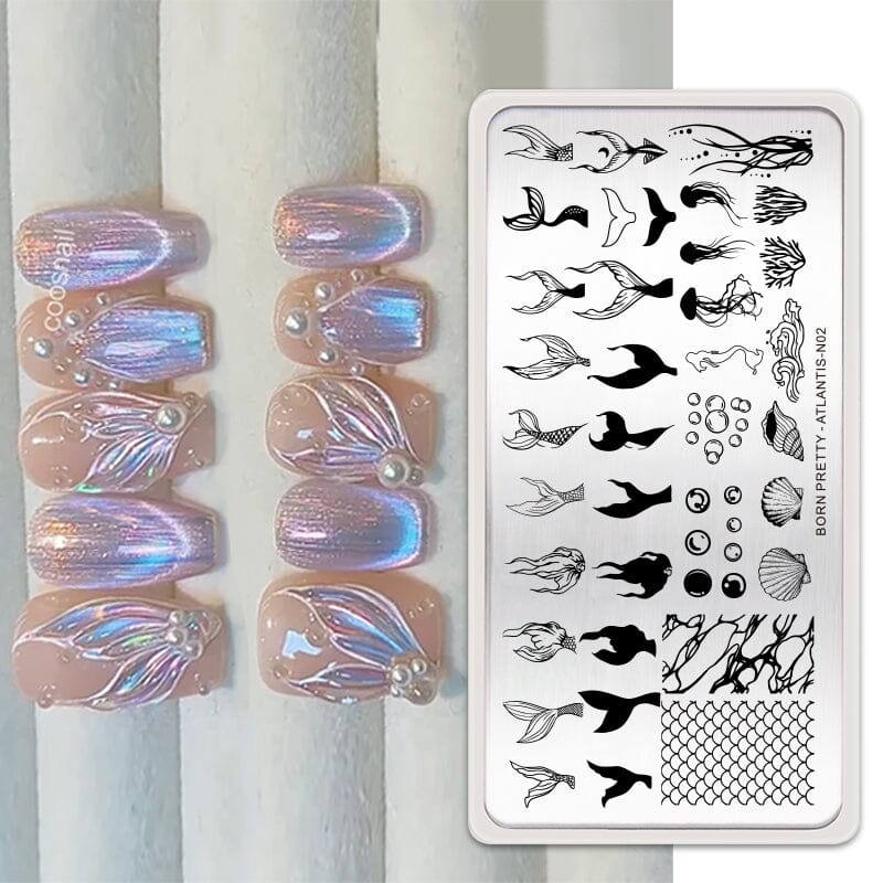 Nail Stamping Plate ATLANTIS-N02 Stamping Nail BORN PRETTY 