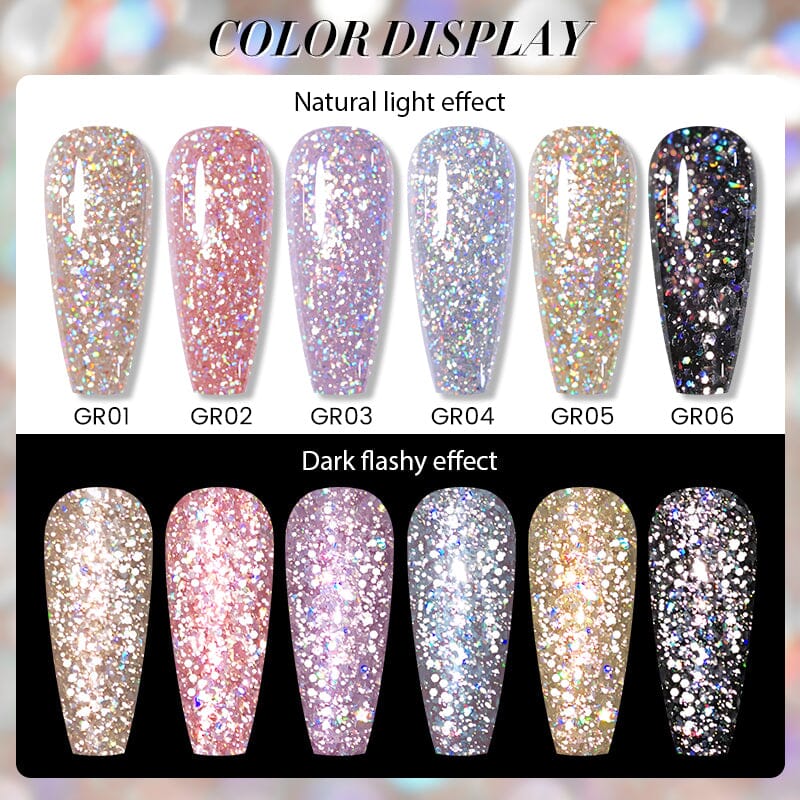 Glitter Reflective Gel Polish GR04 10ml Gel Nail Polish BORN PRETTY 