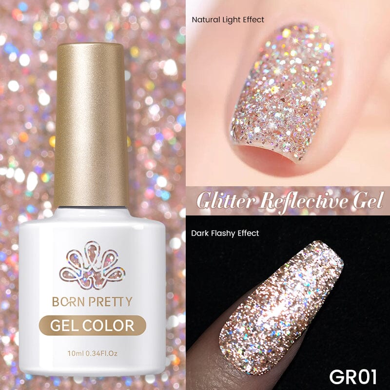 Glitter Reflective Gel Polish 10ml Gel Nail Polish BORN PRETTY GR01 