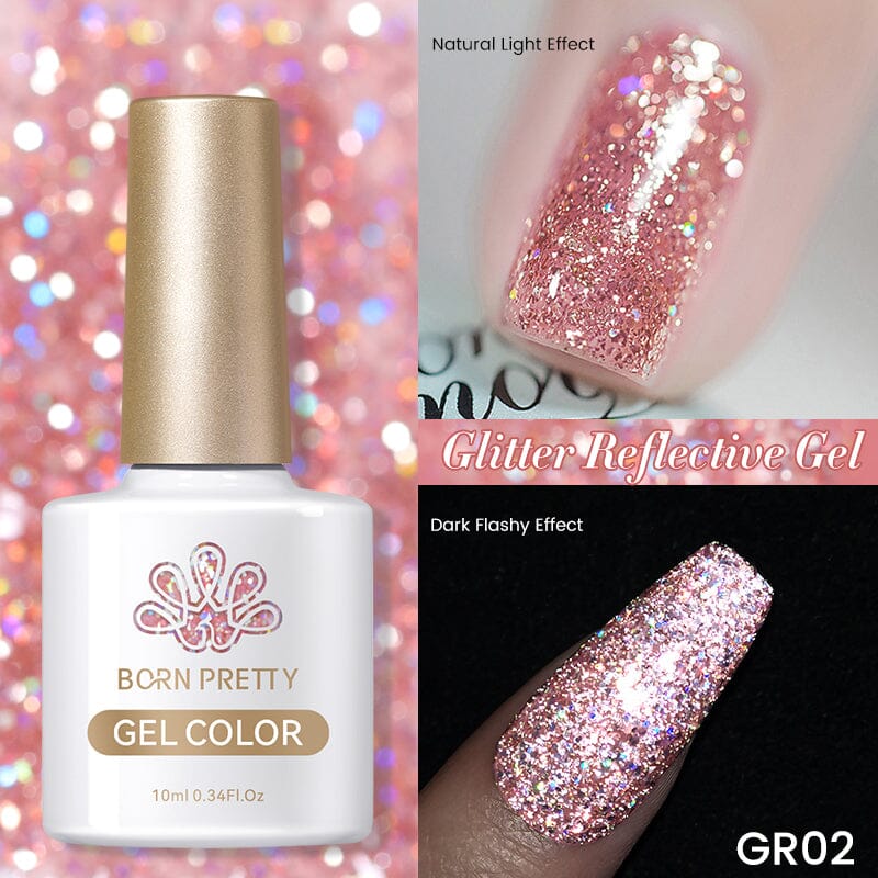 Glitter Reflective Gel Polish 10ml Gel Nail Polish BORN PRETTY GR02 