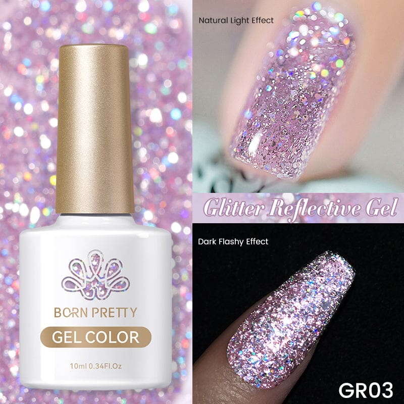 Glitter Reflective Gel Polish 10ml Gel Nail Polish BORN PRETTY GR03 