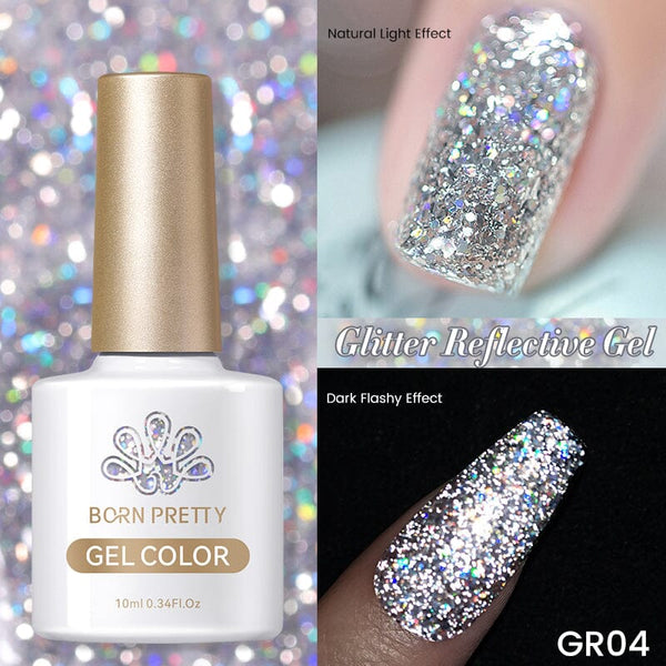 Glitter Reflective Gel Polish 10ml Gel Nail Polish BORN PRETTY GR04 