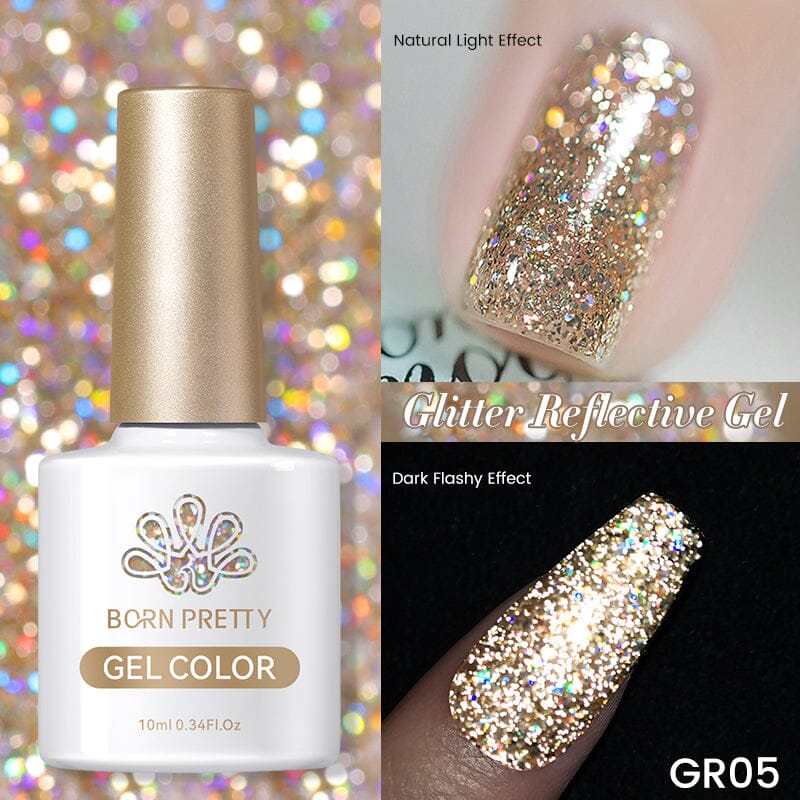 Glitter Reflective Gel Polish 10ml Gel Nail Polish BORN PRETTY GR05 