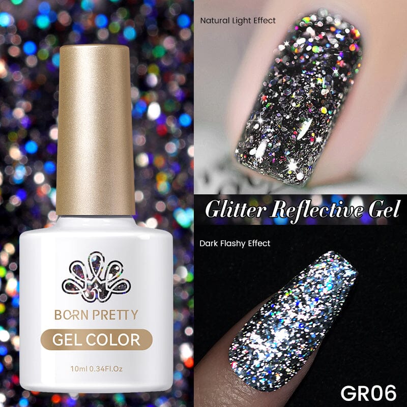 Glitter Reflective Gel Polish 10ml Gel Nail Polish BORN PRETTY GR06 