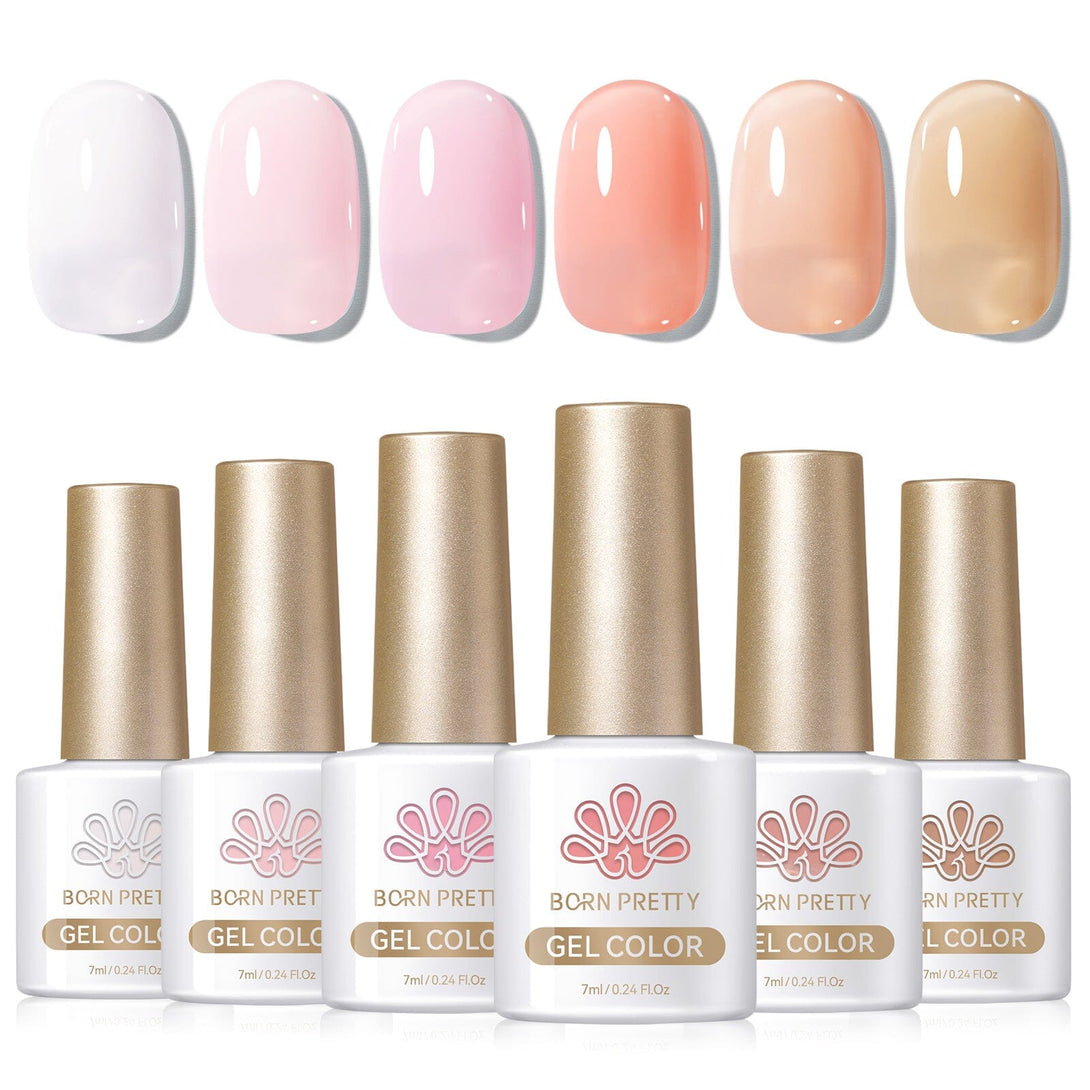 6 Colors Prime Basic Milky Jelly Gel 7ml Gel Nail Polish BORN PRETTY 