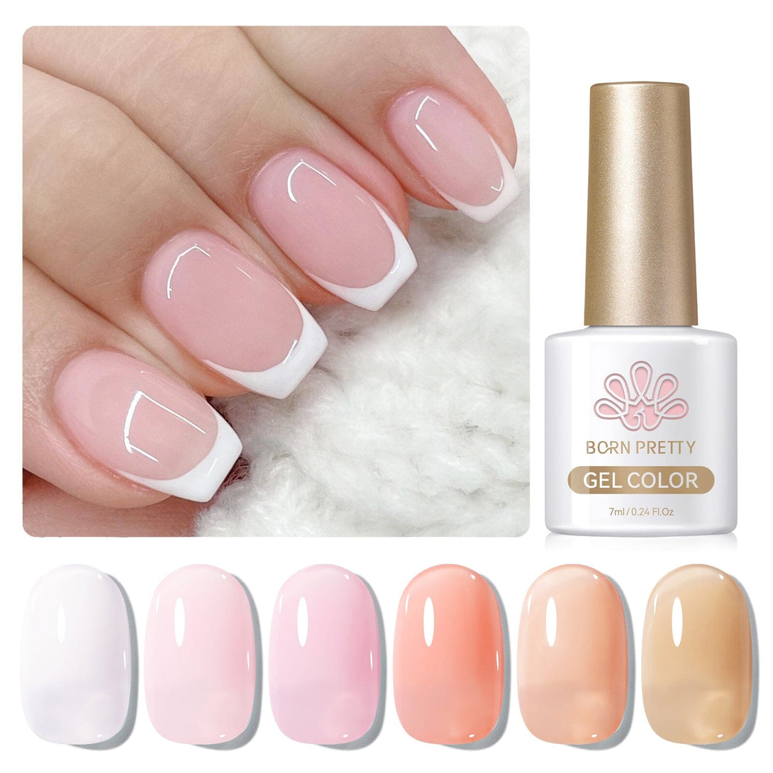 6 Colors Prime Basic Milky Jelly Gel 7ml Gel Nail Polish BORN PRETTY 