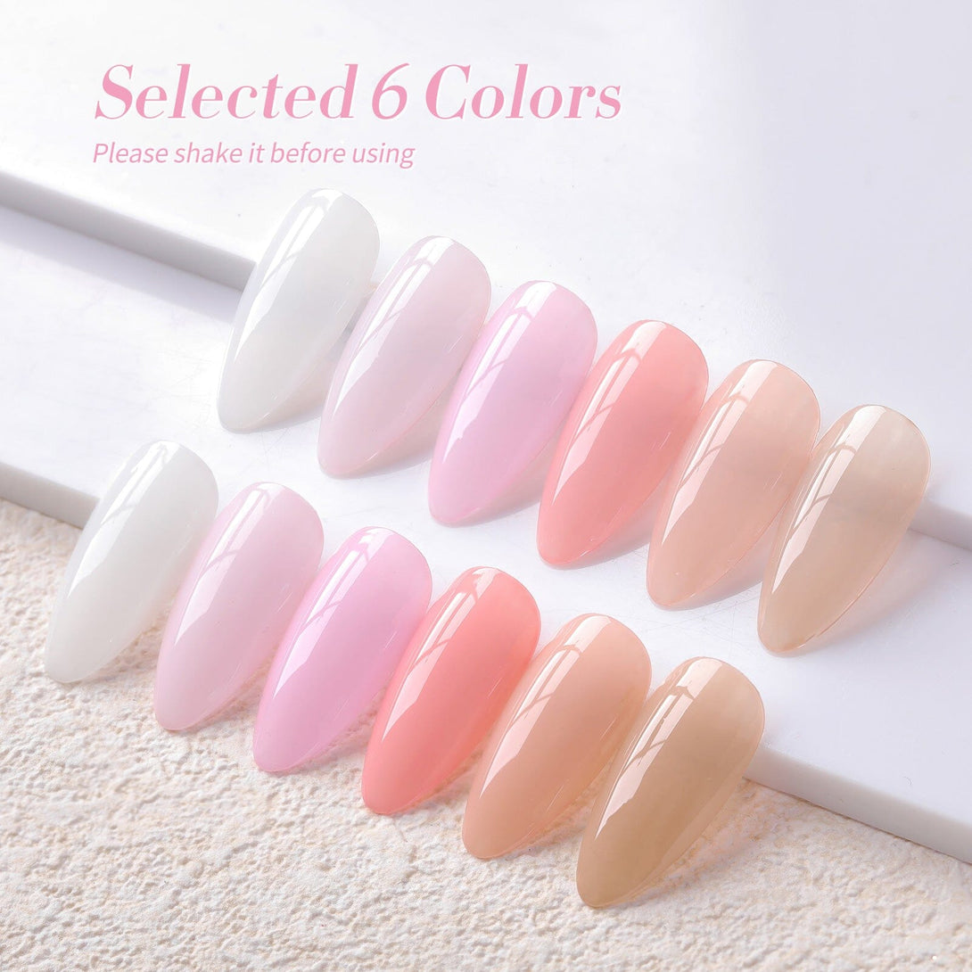 6 Colors Prime Basic Milky Jelly Gel 7ml Gel Nail Polish BORN PRETTY 