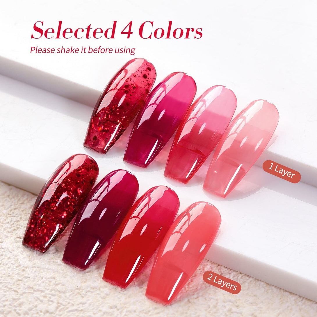 4 Colors Ruby Regalia Milky Jelly Gel 7ml Gel Nail Polish BORN PRETTY 