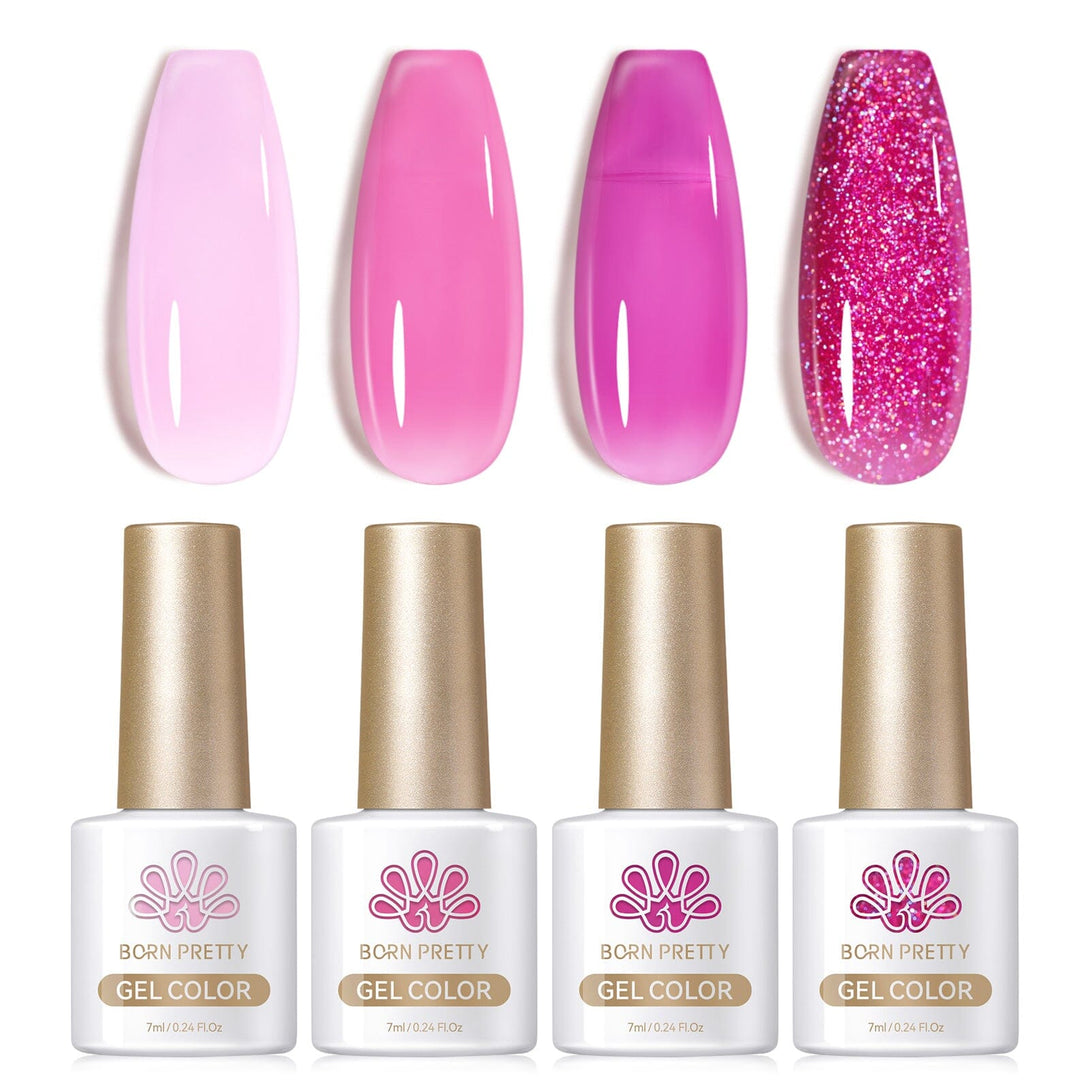 4 Colors Rosy Reverie Milky Jelly Gel 7ml Gel Nail Polish BORN PRETTY 