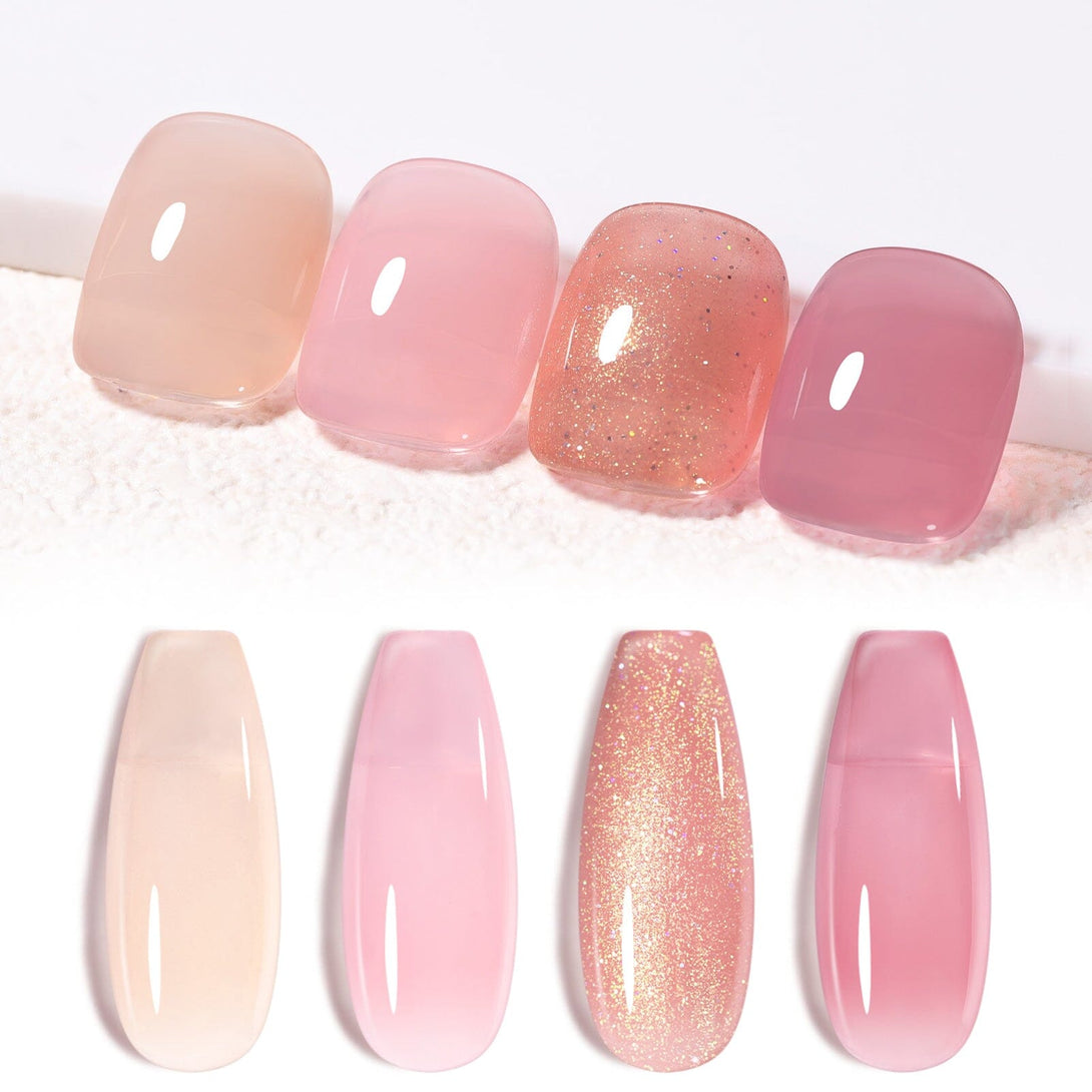 4 Colors Soft Bean Milky Jelly Gel 7ml Gel Nail Polish BORN PRETTY 