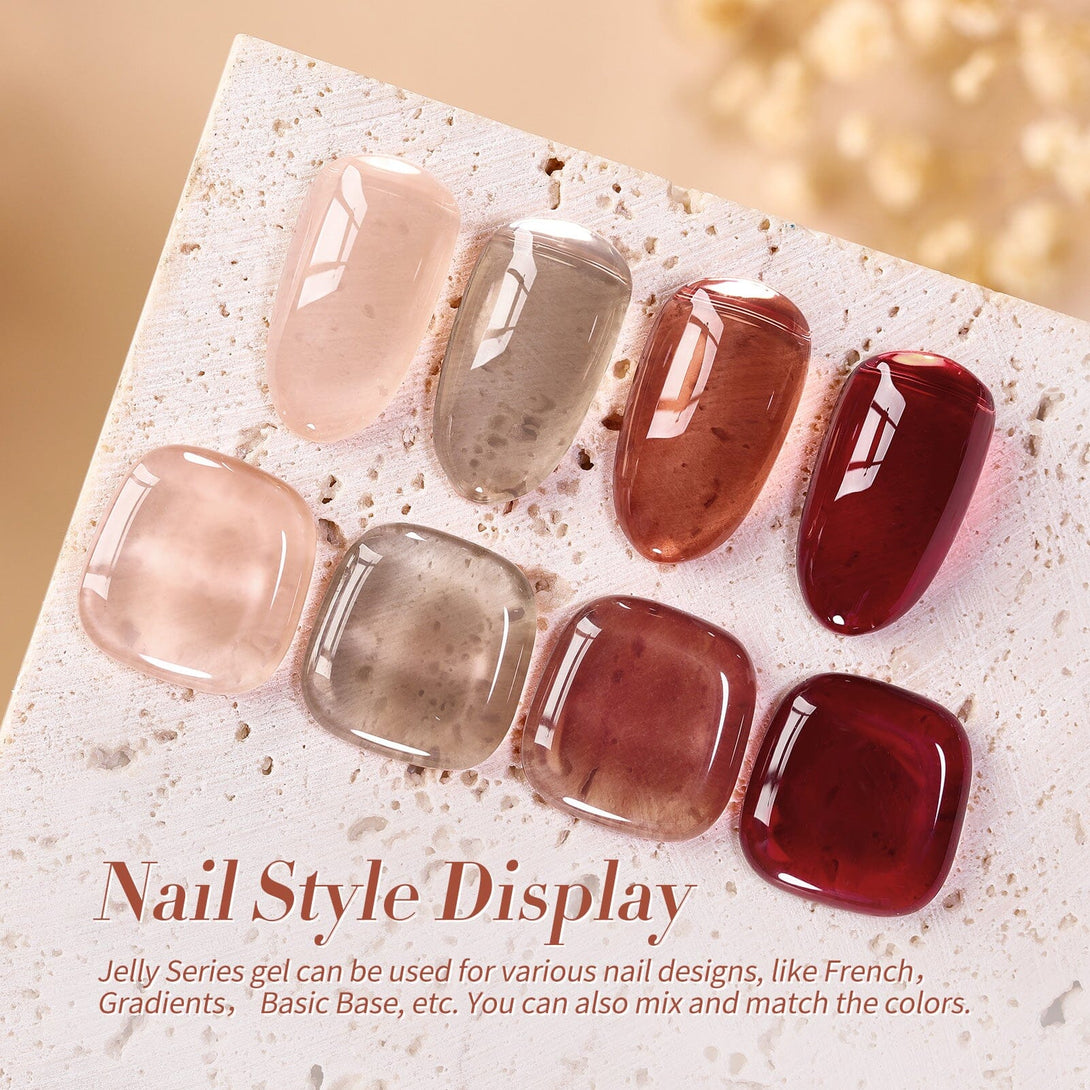 4 Colors Autumn Ember Milky Jelly Gel Set 7ml Gel Nail Polish BORN PRETTY 