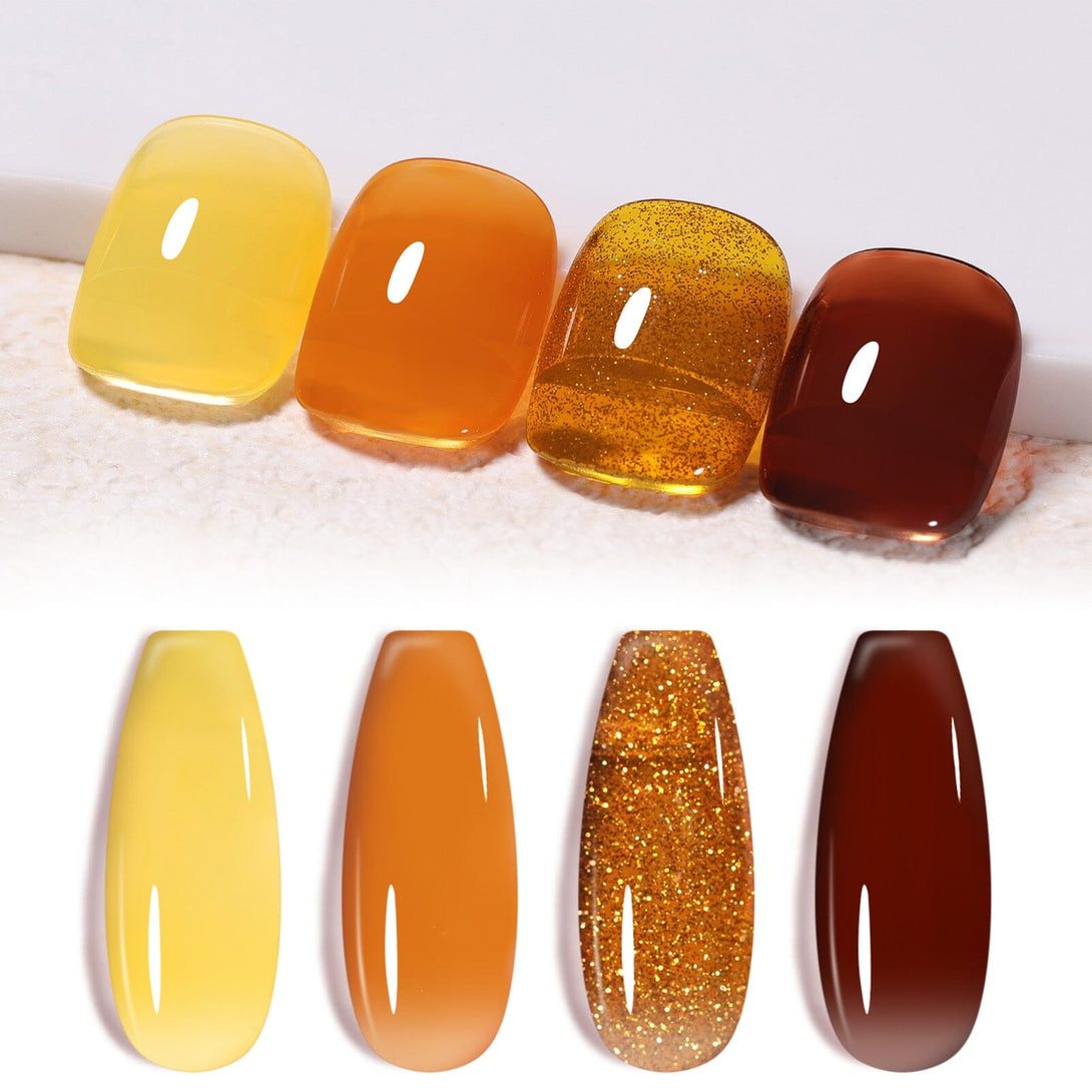 4 Colors Harvest Hues Milky Jelly Series Gel Set 7ml Gel Nail Polish BORN PRETTY 