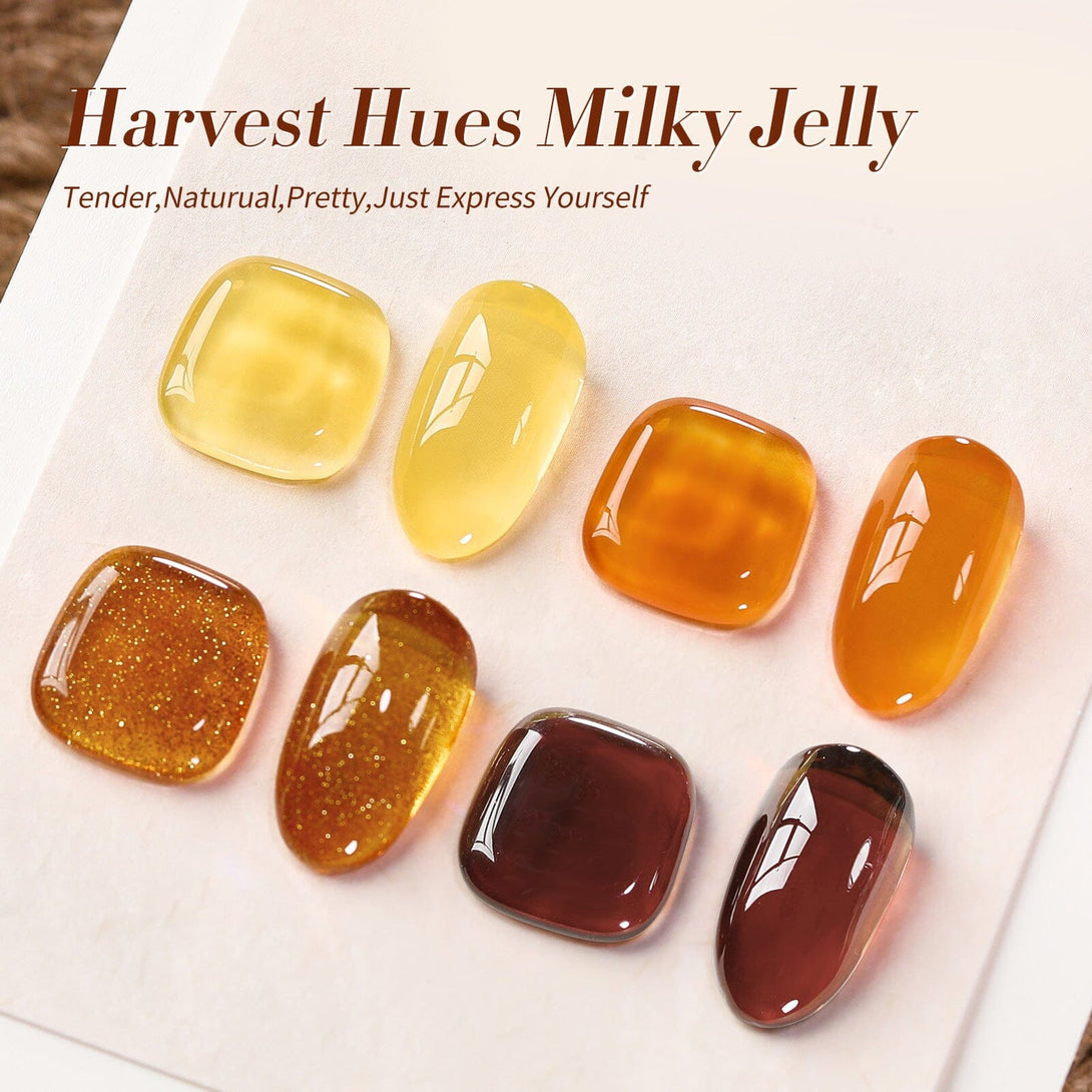 4 Colors Harvest Hues Milky Jelly Series Gel Set 7ml Gel Nail Polish BORN PRETTY 