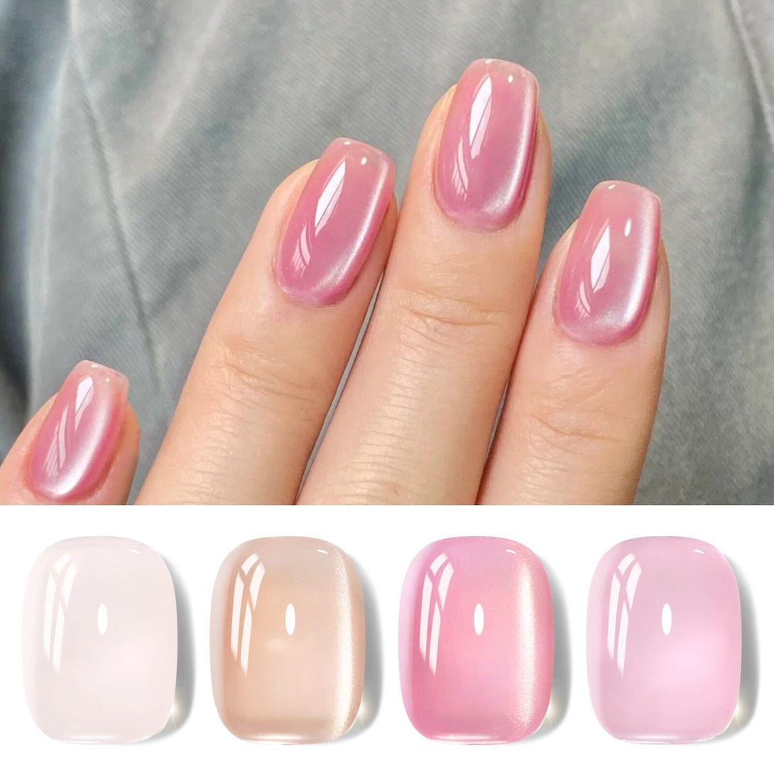 4 Colors Pink Whisper Jelly Gel 5ml Gel Nail Polish BORN PRETTY 