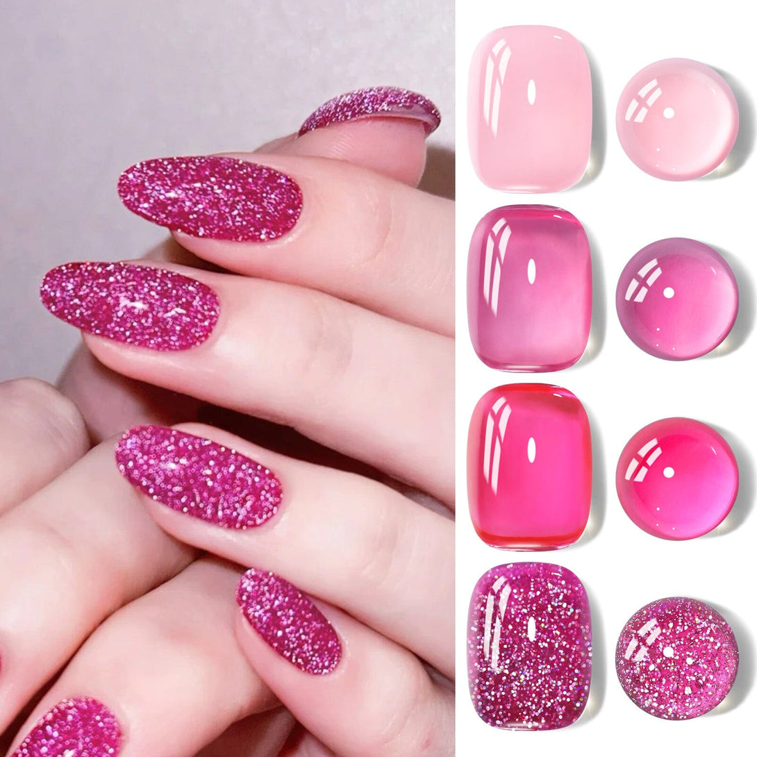 4 Colors Rosy Blush Jelly Gel 7ml Gel Nail Polish BORN PRETTY 