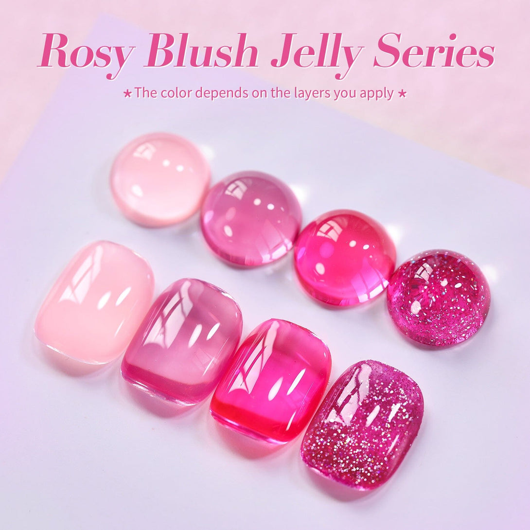 4 Colors Rosy Blush Jelly Gel 7ml Gel Nail Polish BORN PRETTY 