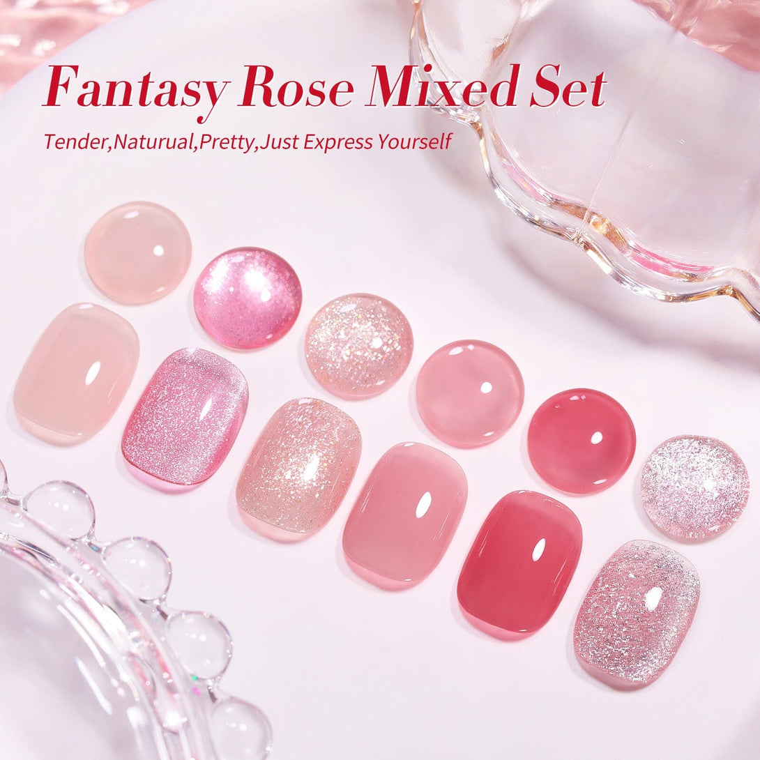 6 Colors Gel Polish Fantasy Rose Mixed Set 7ml Gel Nail Polish BORN PRETTY 