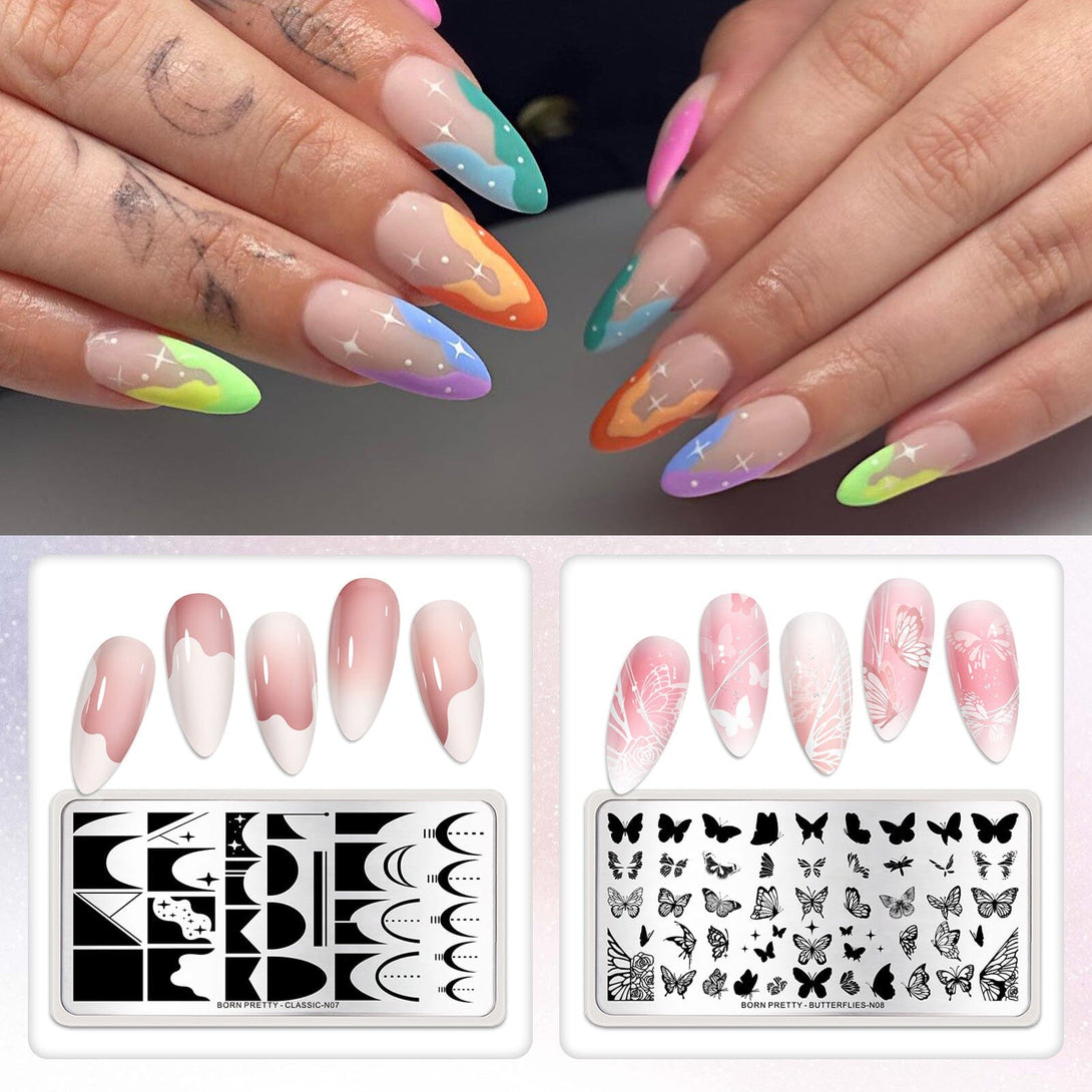 6pcs Nail Stamping Plates Set Stamping Nail BORN PRETTY 