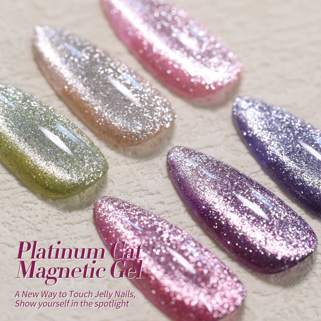 6 Colors Purple Platinum Cat Magnetic Gel 7ml Gel Nail Polish BORN PRETTY 