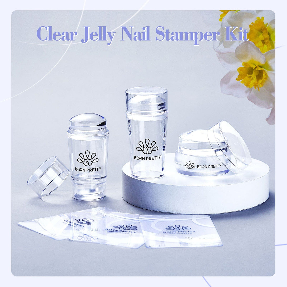 3pcs Clear Jelly Nail Stamper Kit Stamping Nail BORN PRETTY 