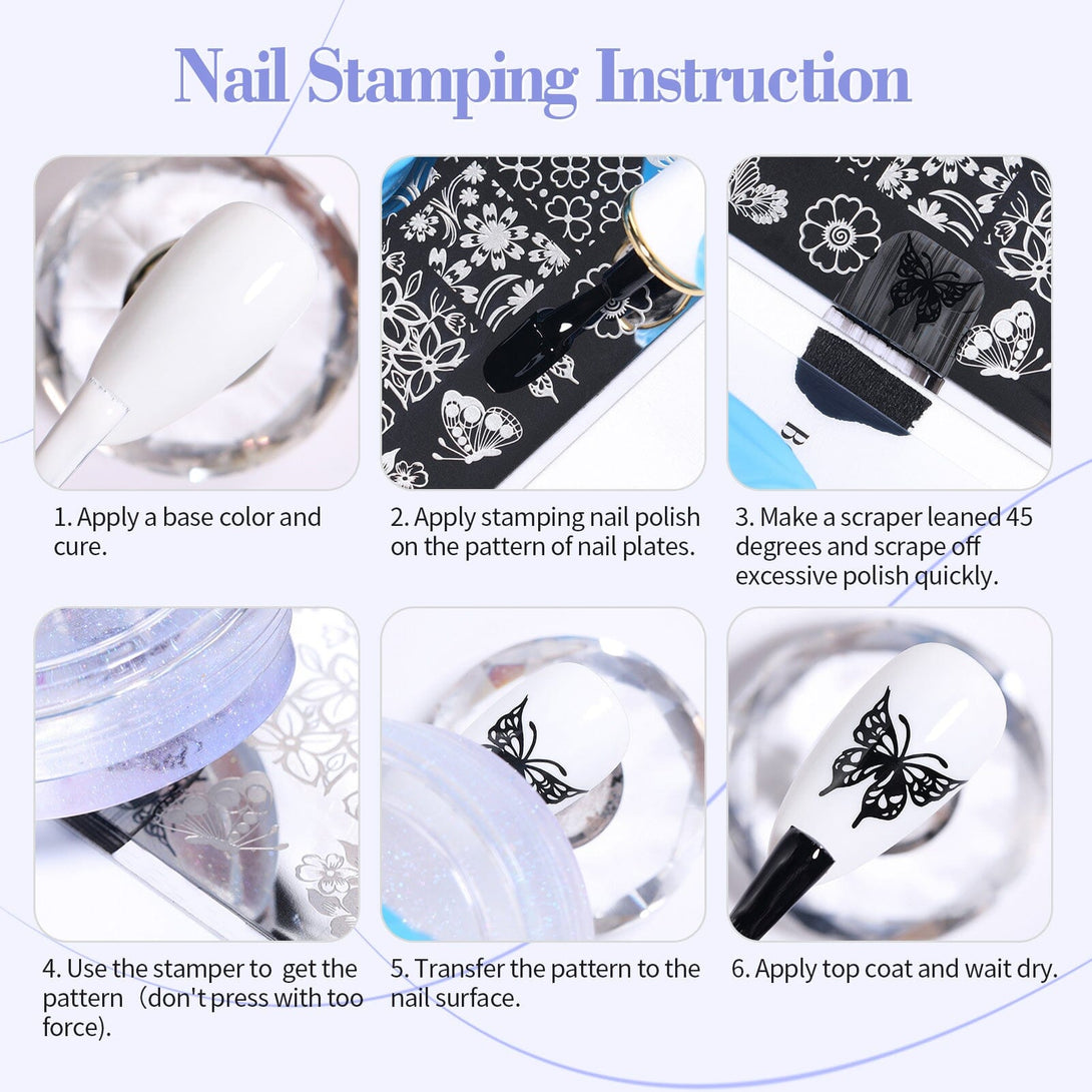 3pcs Clear Jelly Nail Stamper Kit Stamping Nail BORN PRETTY 