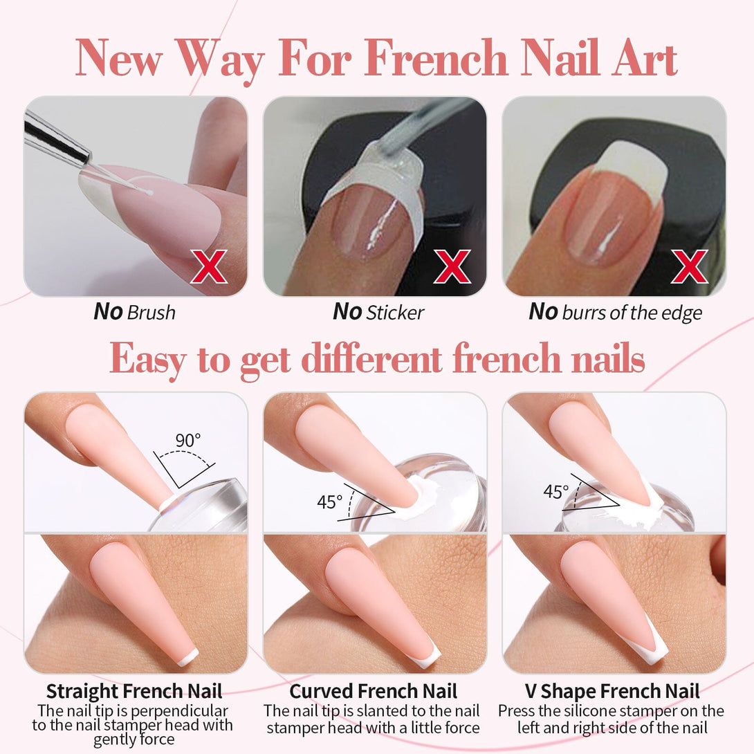 3pcs French Nails Kit #01 Gel Nail Polish BORN PRETTY 