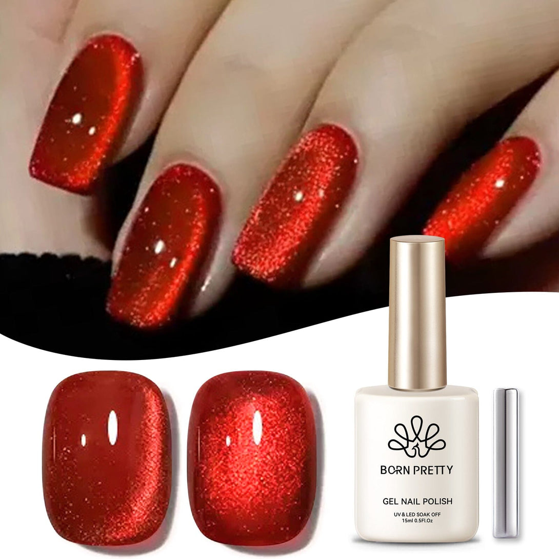 Red Cat Magnetic Gel 15ml Gel Nail Polish BORN PRETTY 