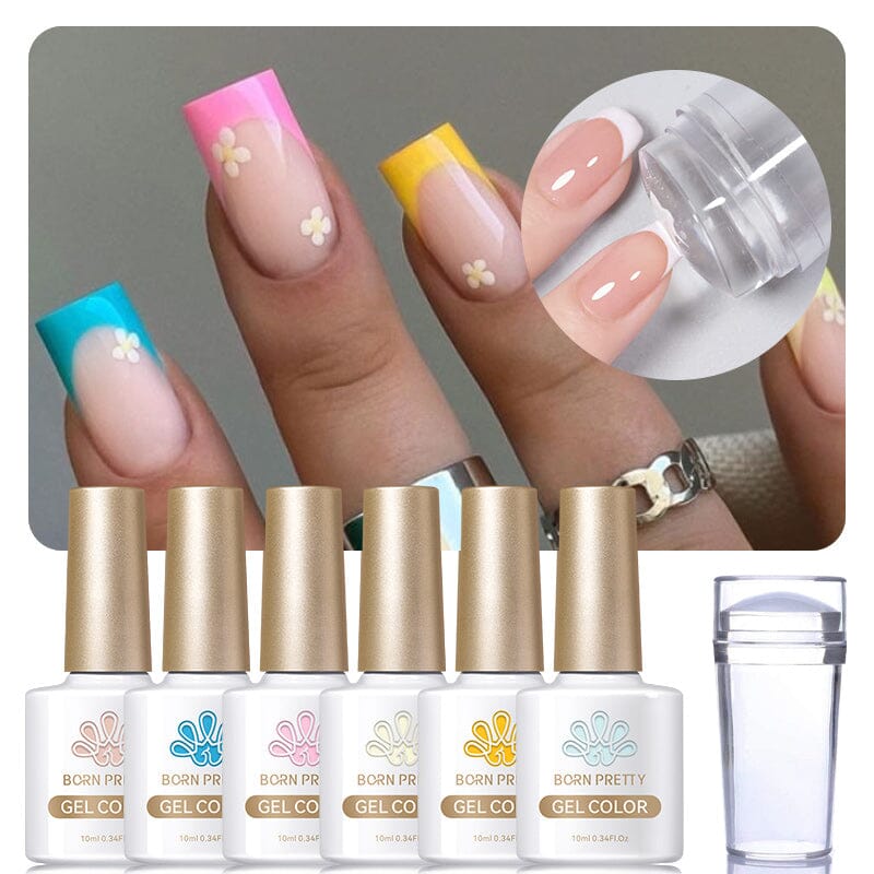 French Nail Kit Stamper & Color Gel Set #24 – BORN PRETTY