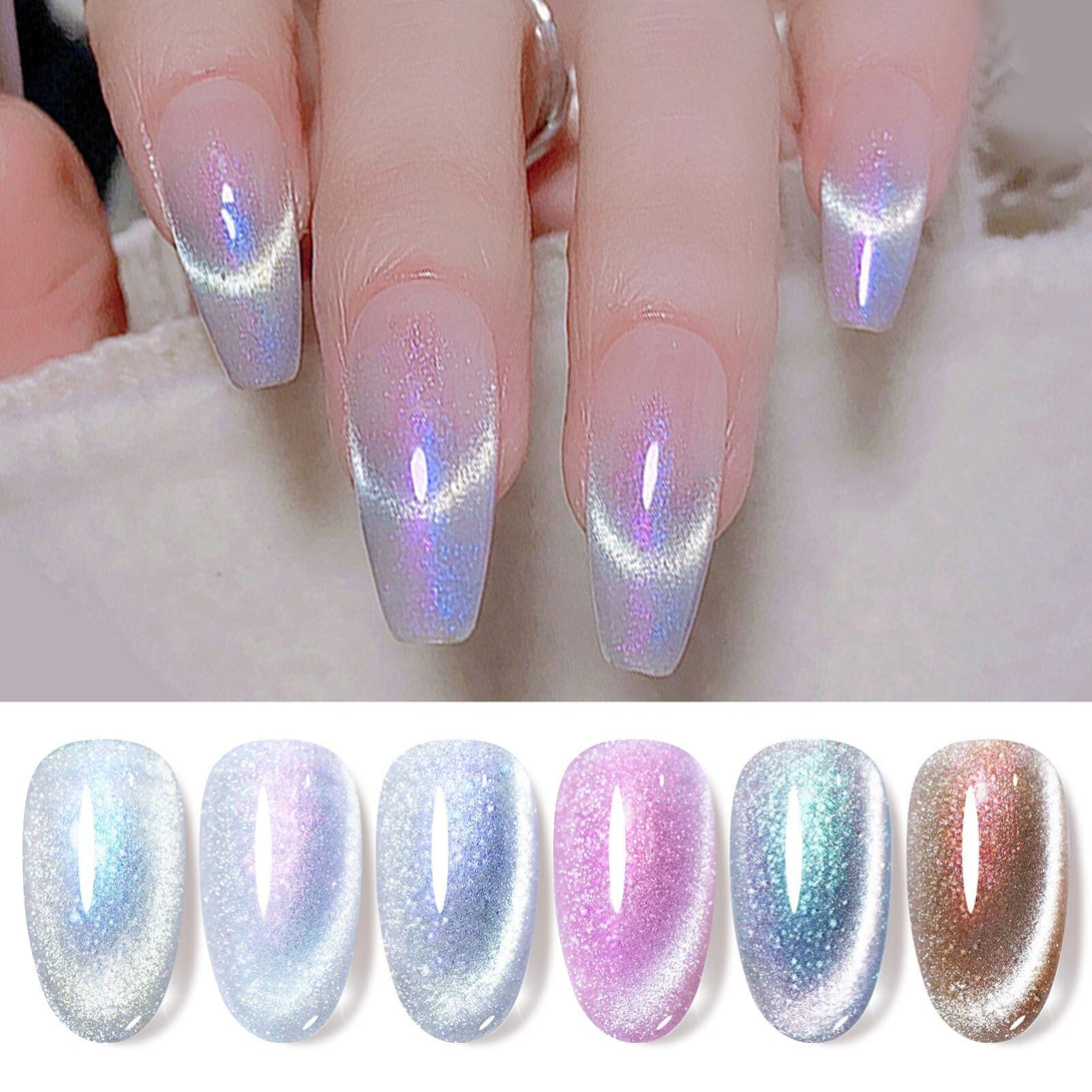 6 Colors Auroras Snowlight Magnetic Gel 7ml Gel Nail Polish BORN PRETTY 