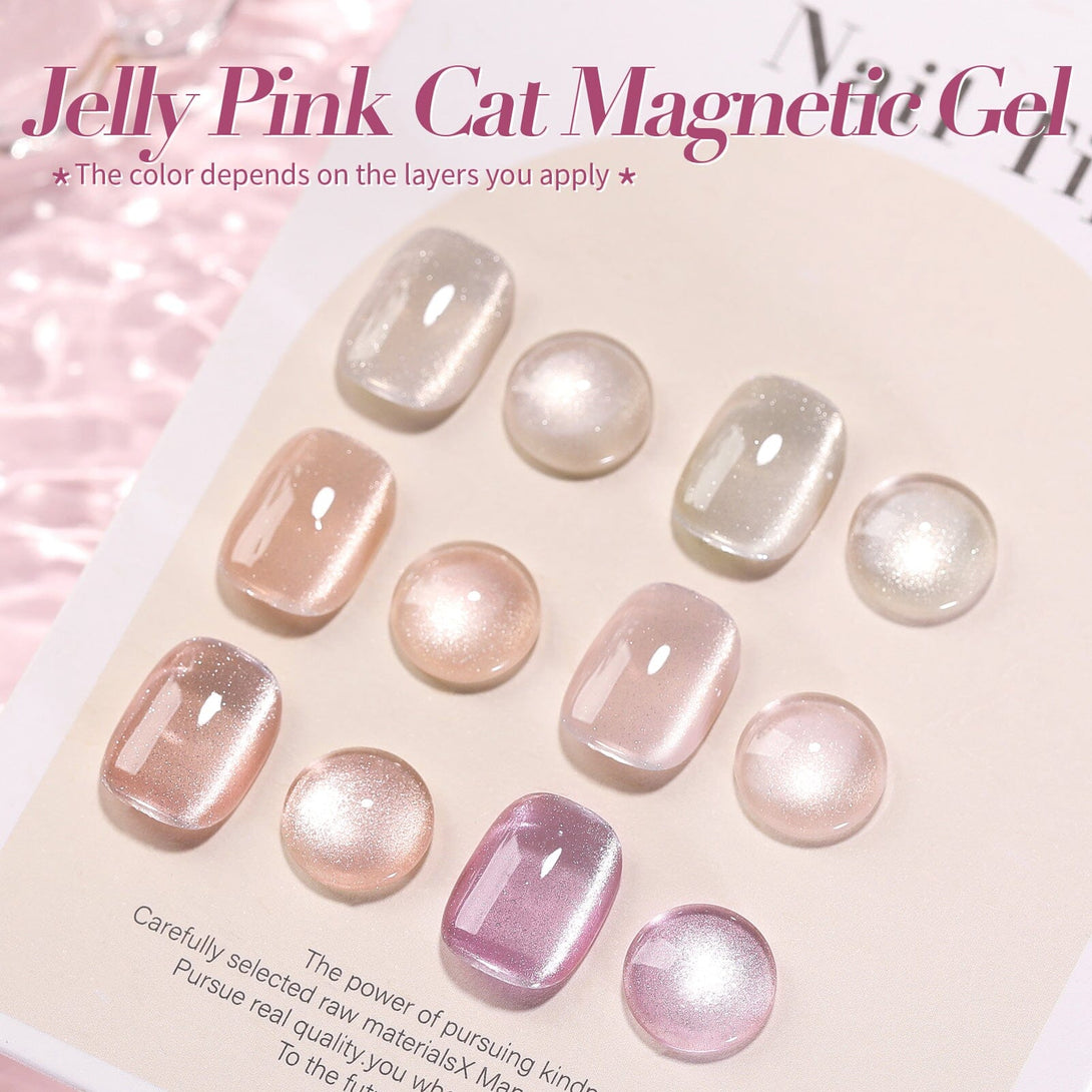 6 Colors Jelly Pink Snowlight Cat Magnetic Gel Polish Set 7ml Gel Nail Polish BORN PRETTY 