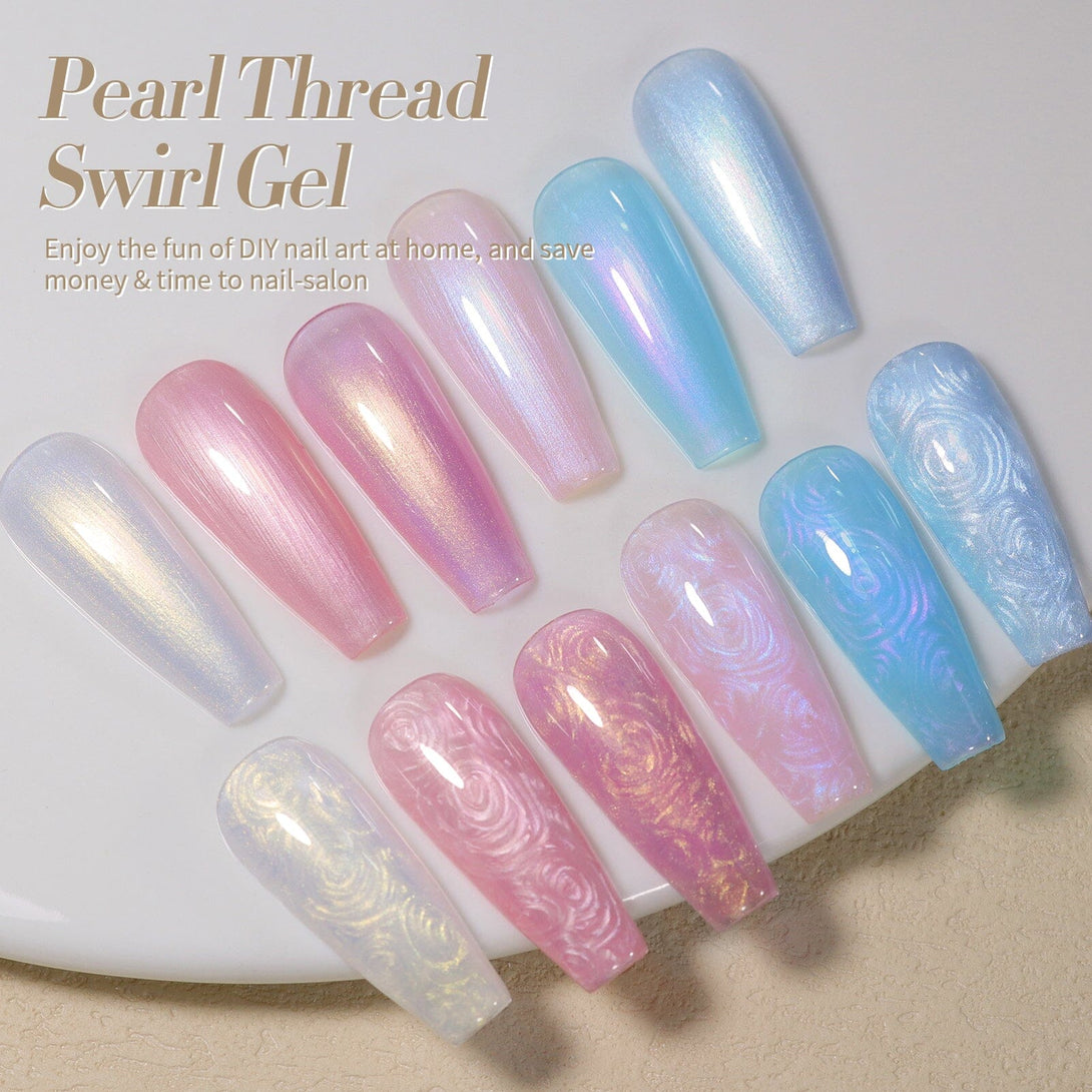 6 Colors Pearl Thread Swirl Gel Polish 7ml Gel Nail Polish BORN PRETTY 