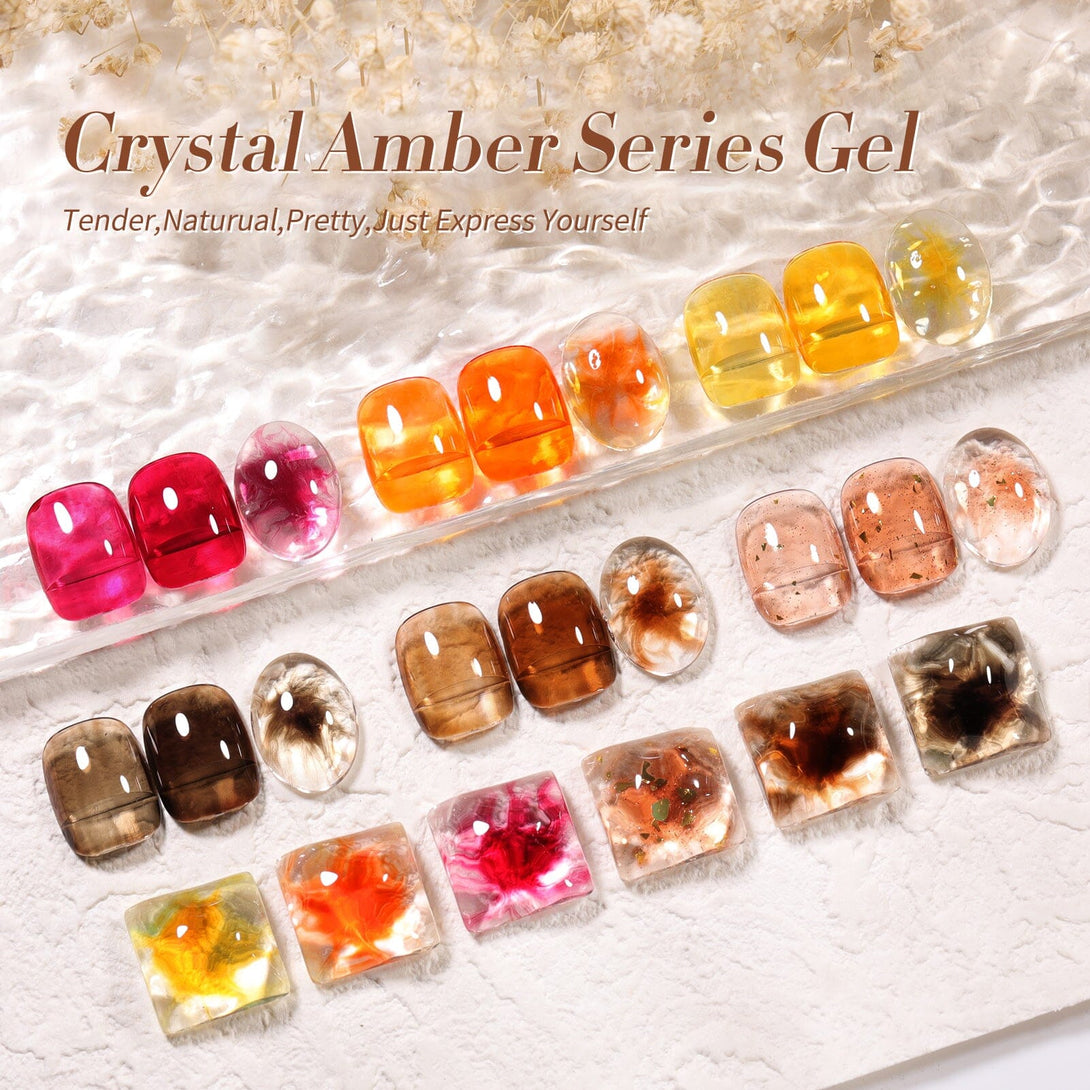 6 Colors Jelly Gel Set Crystal Amber 7ml Gel Nail Polish BORN PRETTY 