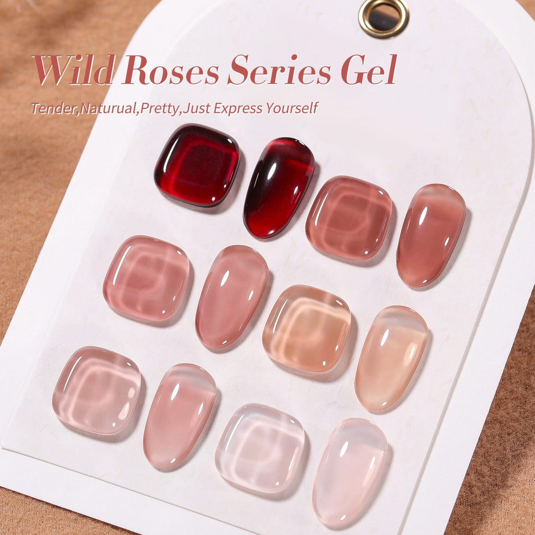 6 Colors Jelly Gel Set Wild Roses 7ml Gel Nail Polish BORN PRETTY 