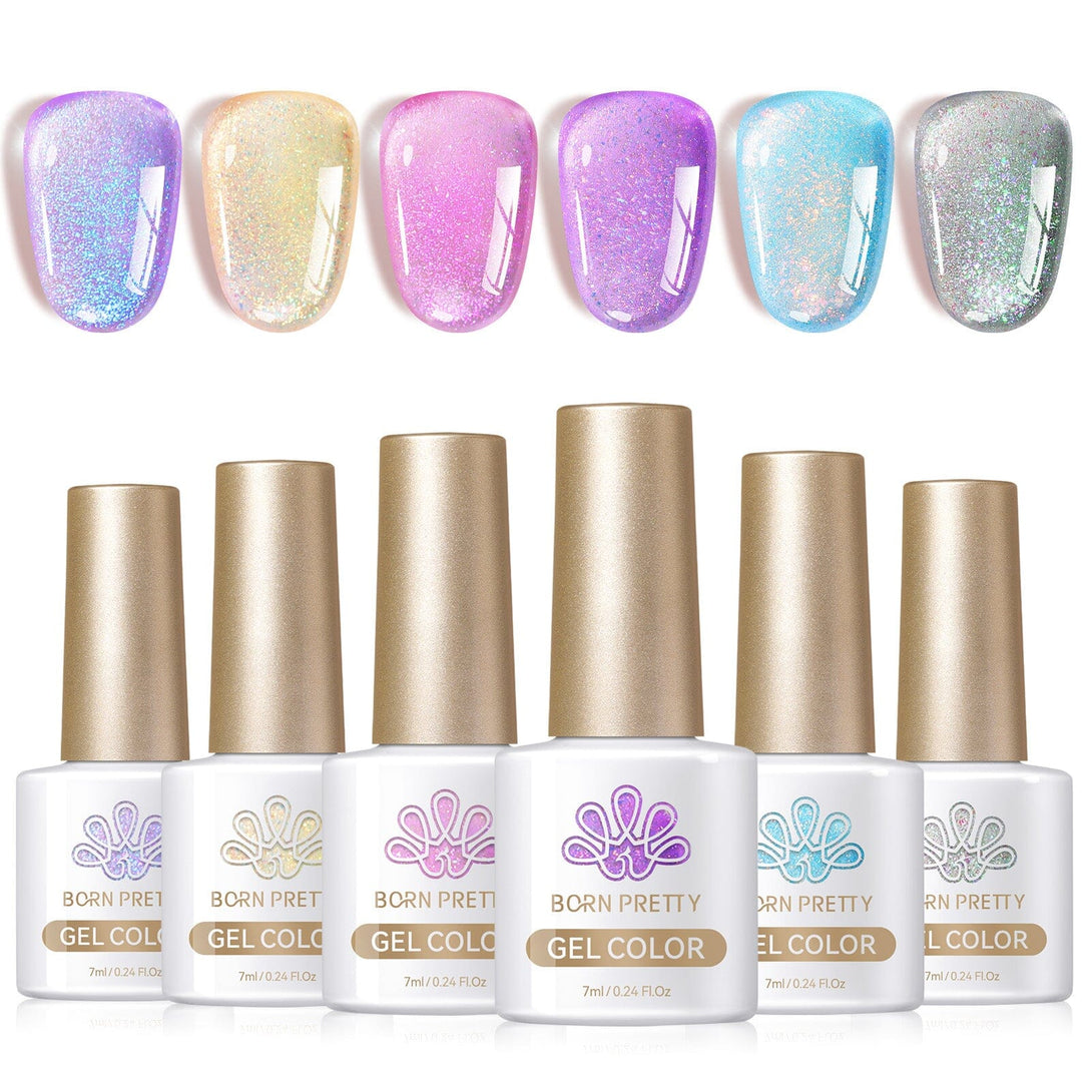 6 Colors Jelly Gel Set Pearl Eif 7ml Gel Nail Polish BORN PRETTY 