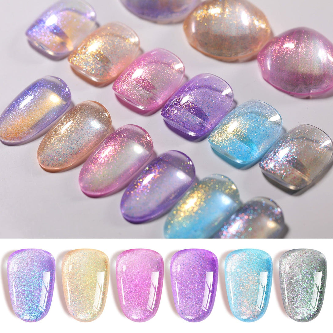 6 Colors Jelly Gel Set Pearl Eif 7ml Gel Nail Polish BORN PRETTY 