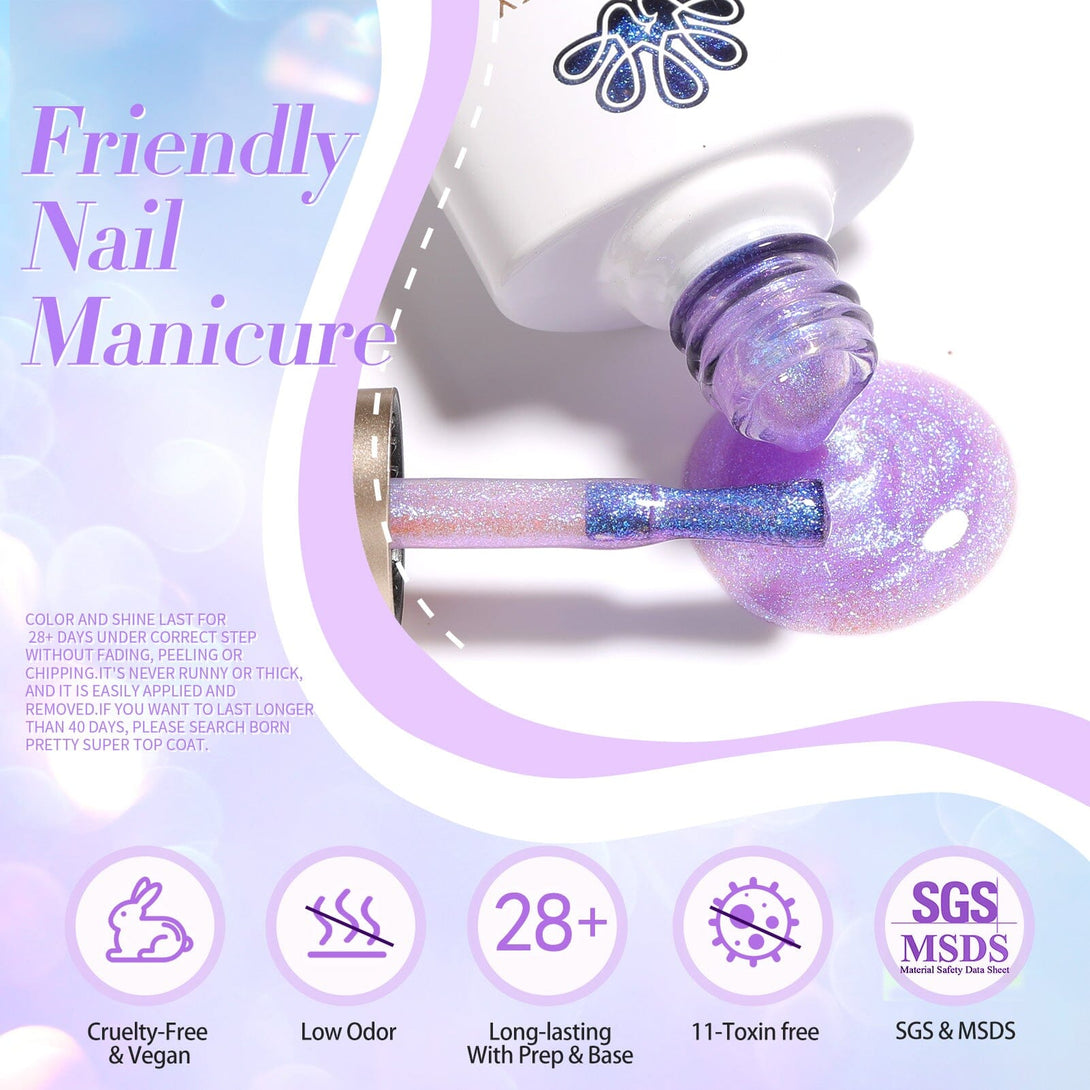 6 Colors Jelly Gel Set Pearl Eif 7ml Gel Nail Polish BORN PRETTY 