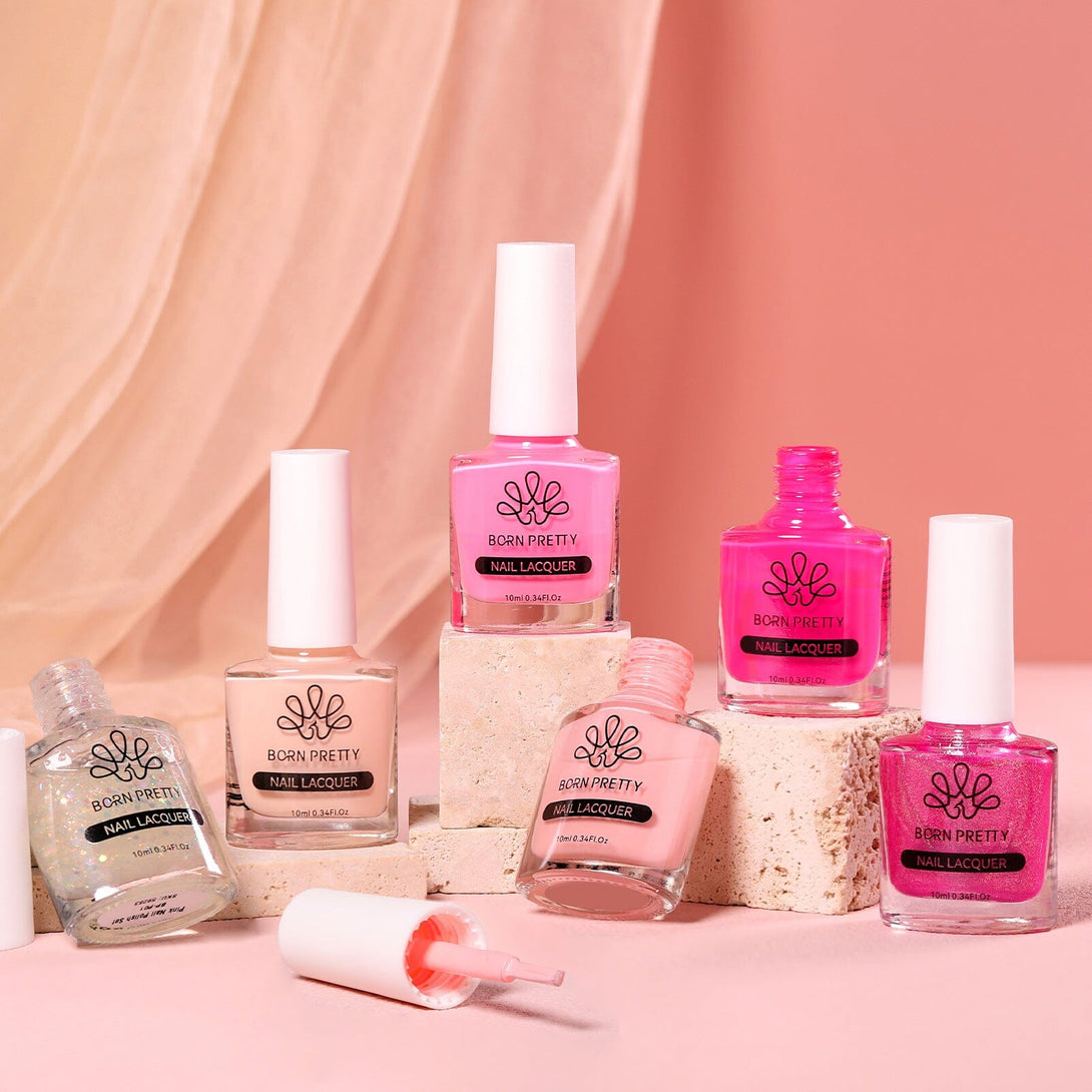 6 Colors Pink Nail Polish Set 10ml Nail Polish BORN PRETTY 