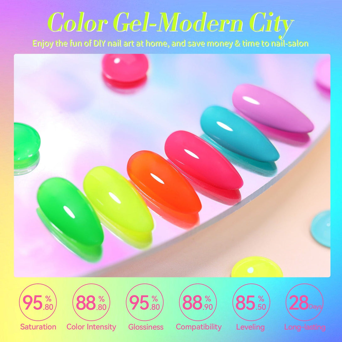 6 Colors Gel Polish Set Modern City 7ml Gel Nail Polish BORN PRETTY 